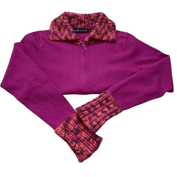 Mary Jane Marcasiano fuchsia sweater size S - Picture 4 of 4